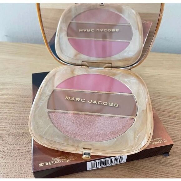 MARC JACOBS BEAUTY NWT Blush Bronzer Highlight Face Palette Cafe O! Mega x Three - Picture 2 of 6